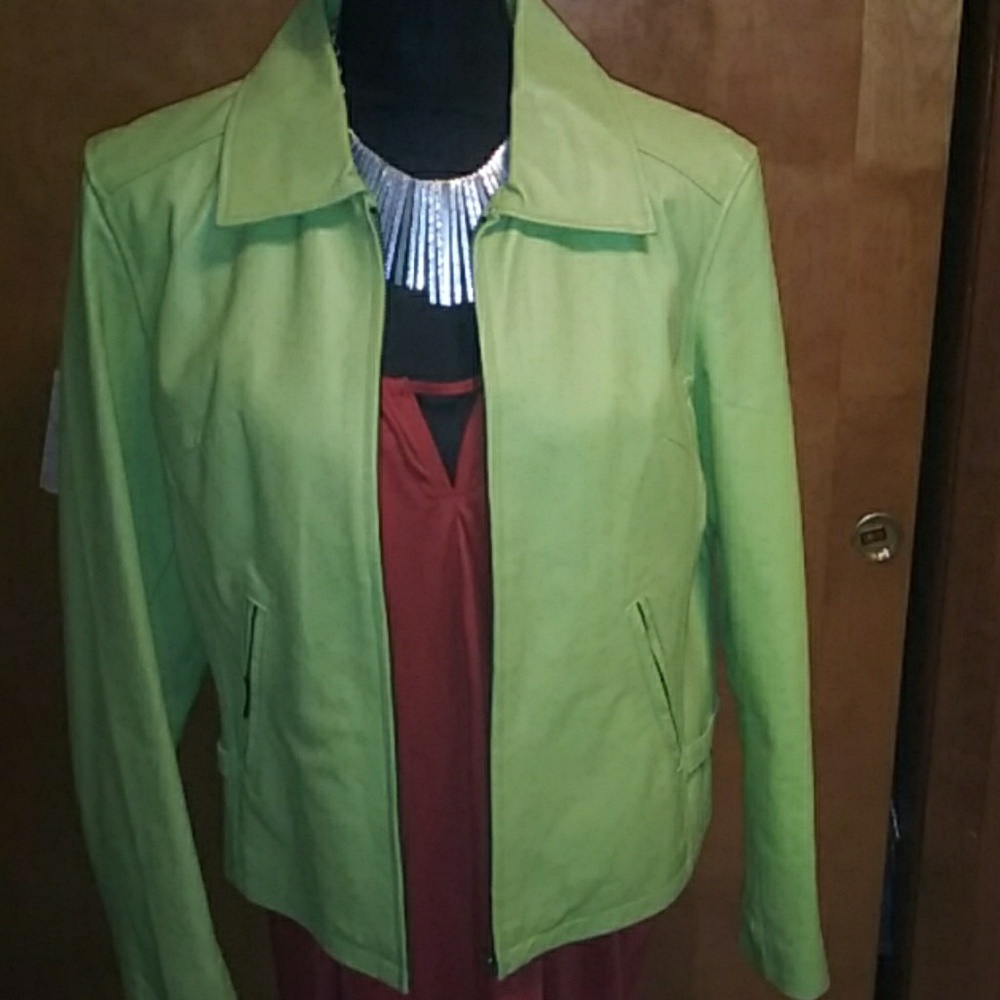 Ladies leather jacket L